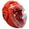 Foam head guard red with transparent mask